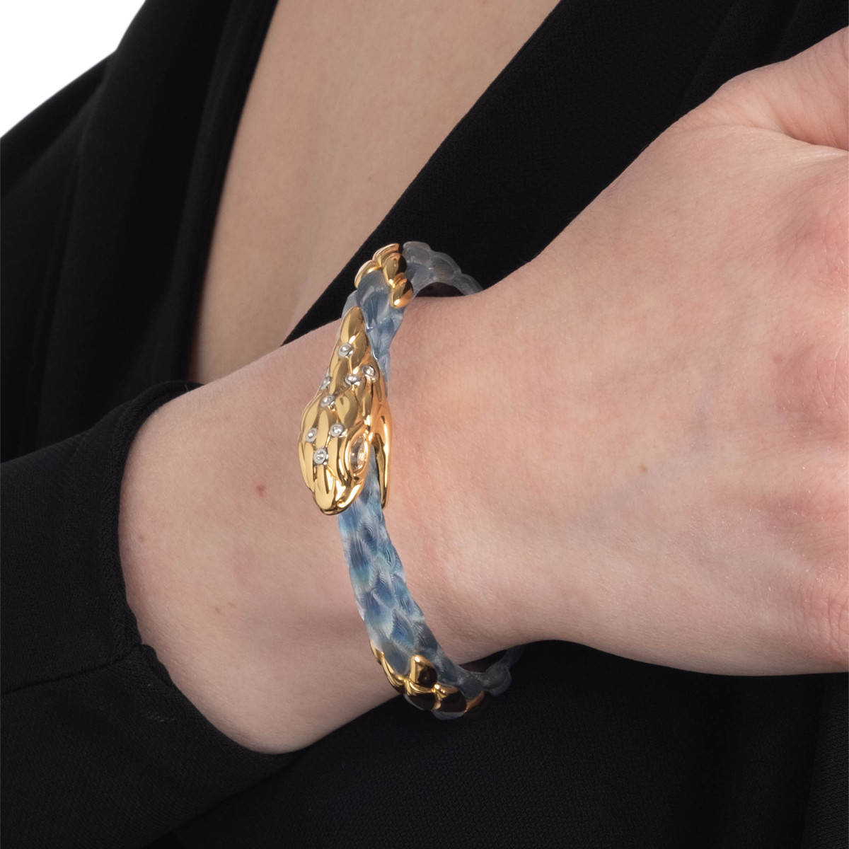 Serpent Lucite Hinge Bracelet, Alexis Bittar, tomfoolery