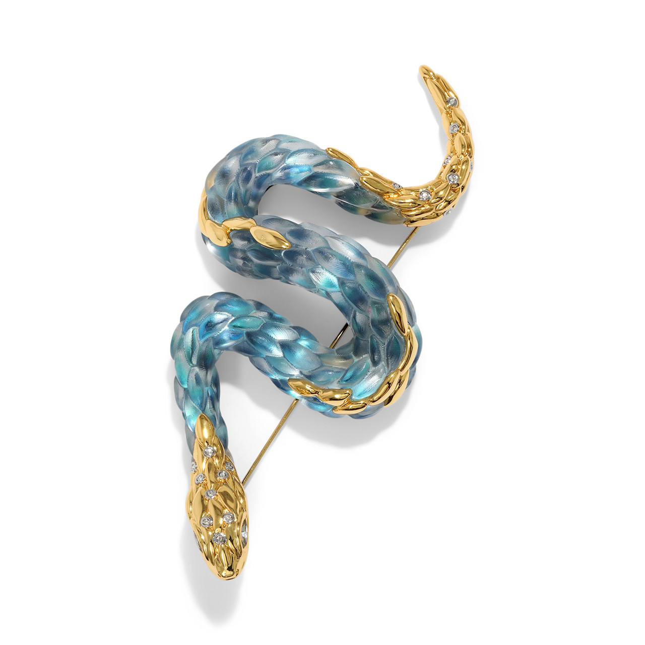 Serpent Lucite Brooch, Alexis Bittar, tomfoolery