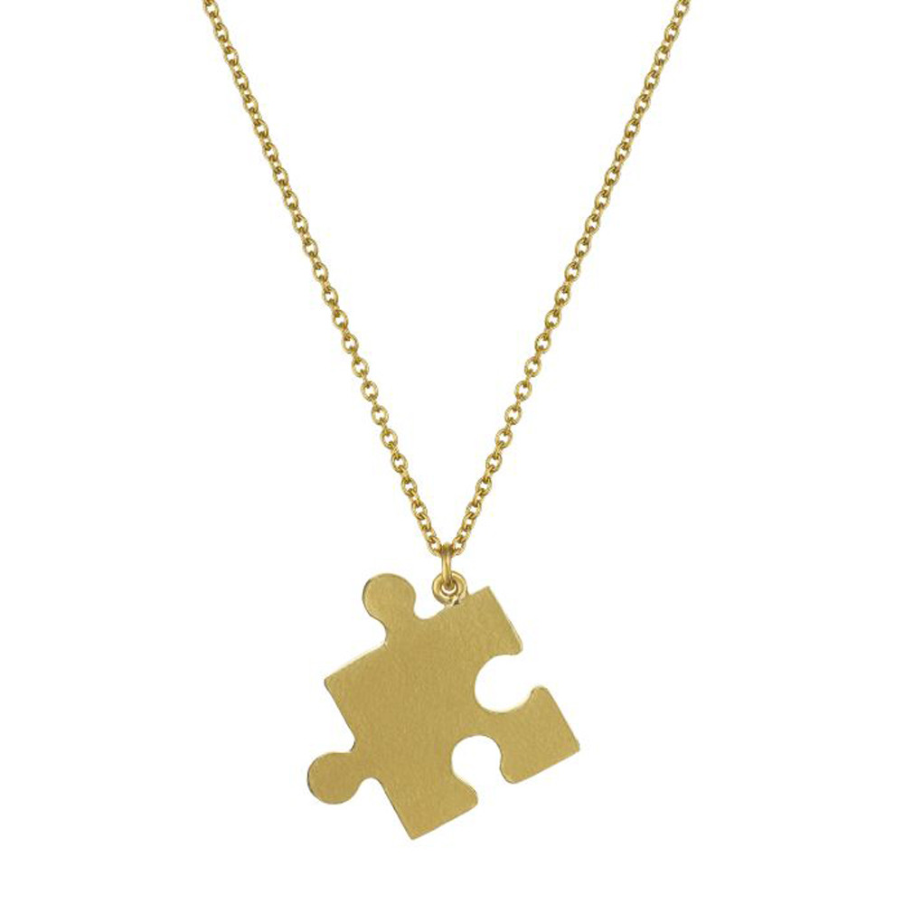 Gold Floral Puzzle Piece Necklace, Alex Monroe, tomfoolery