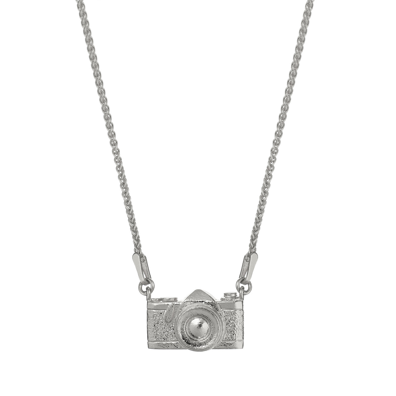 Silver In-Line Vintage Camera Pendant, Alex Monroe, tomfoolery