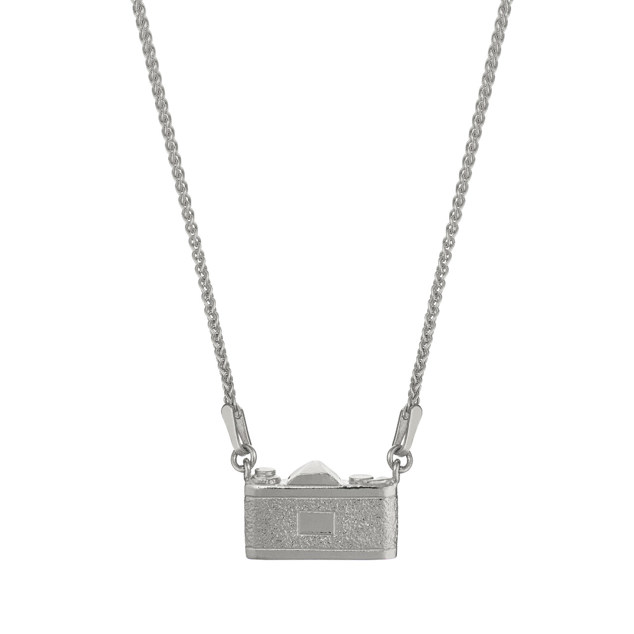 Silver In-Line Vintage Camera Pendant, Alex Monroe, tomfoolery