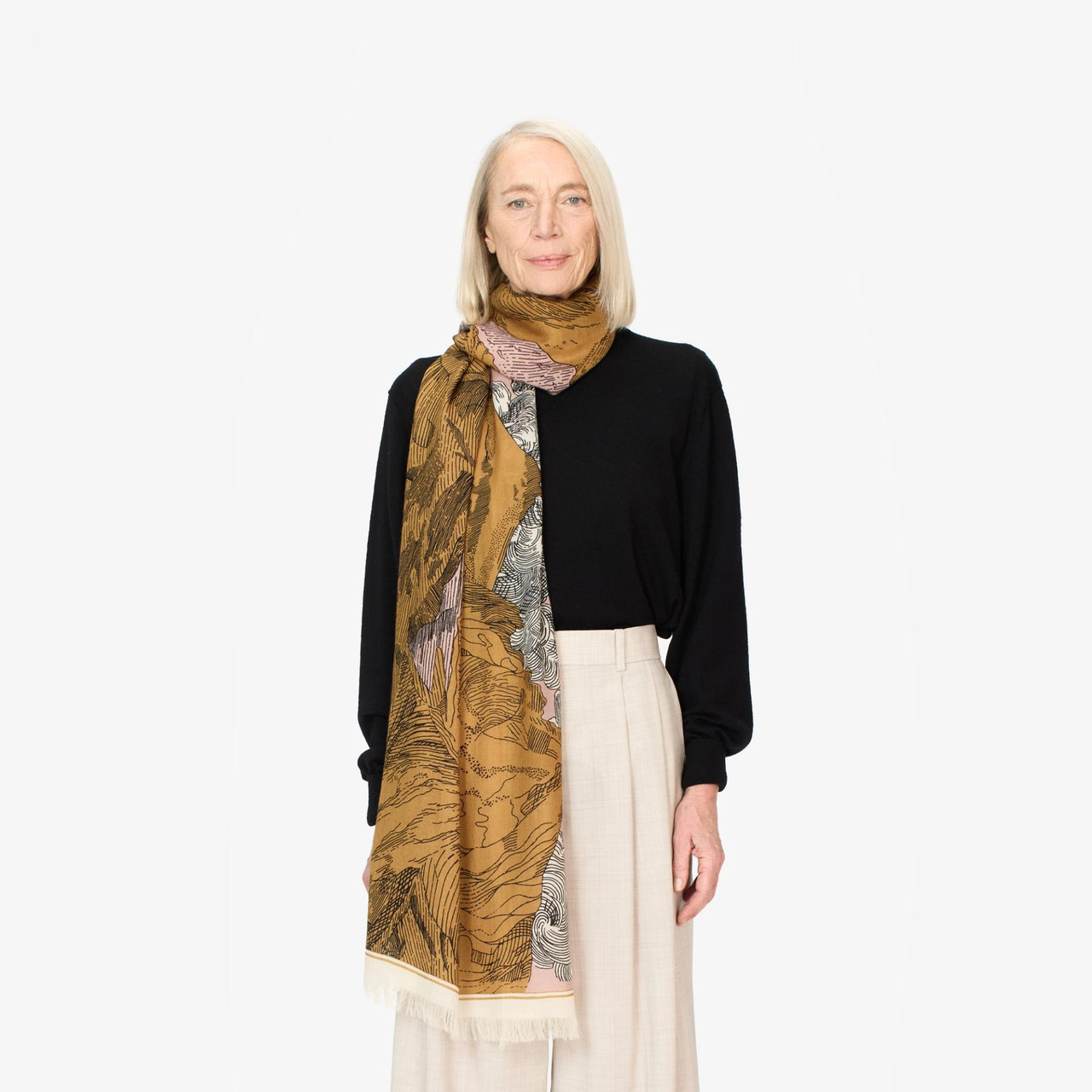 Montana 70 Printed Scarf Nude - Tomfoolery London