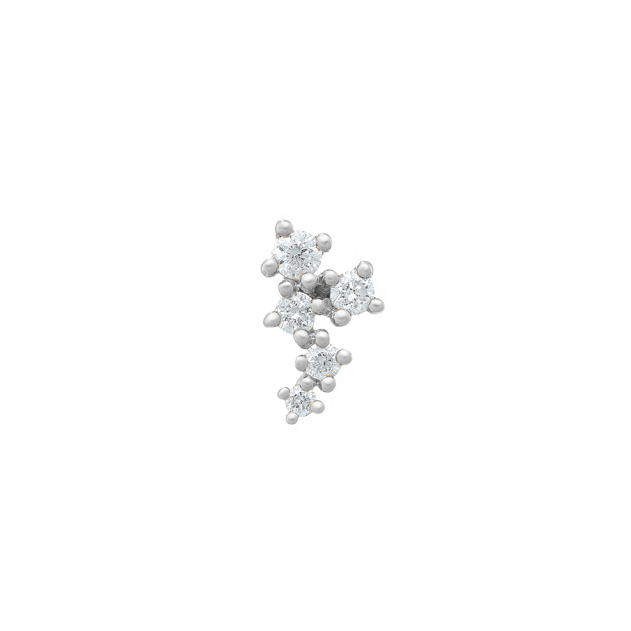 White Gold & Diamond Scatter Cluster Studs, tf House - Diamonds, tomfoolery