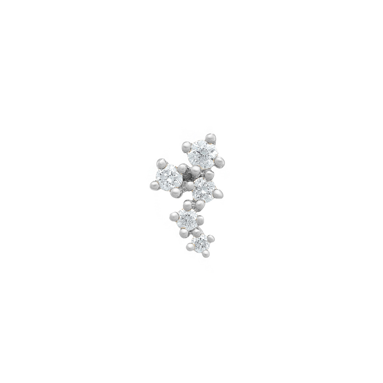 White Gold & Diamond Scatter Cluster Studs, tf House - Diamonds, tomfoolery