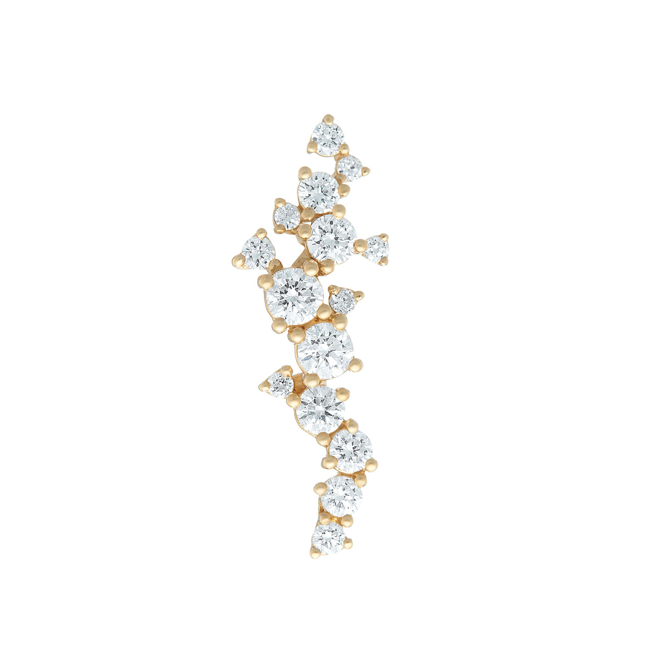 Gold & Diamond Grand Scatter Cluster Studs, tf House - Diamonds, tomfoolery