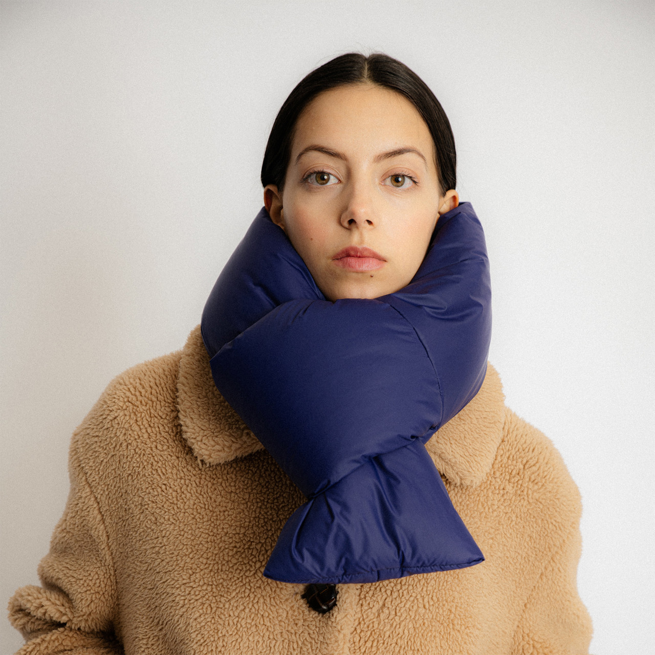 Mini Padded Scarf Blue Aubergine - Tomfoolery London