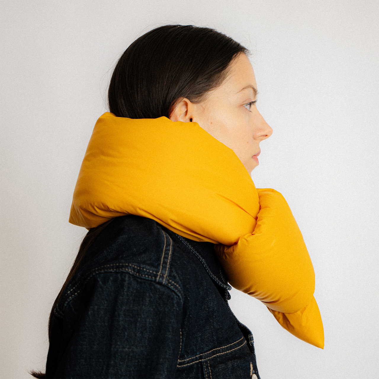 Mini Padded Scarf Blue Aubergine - Tomfoolery London