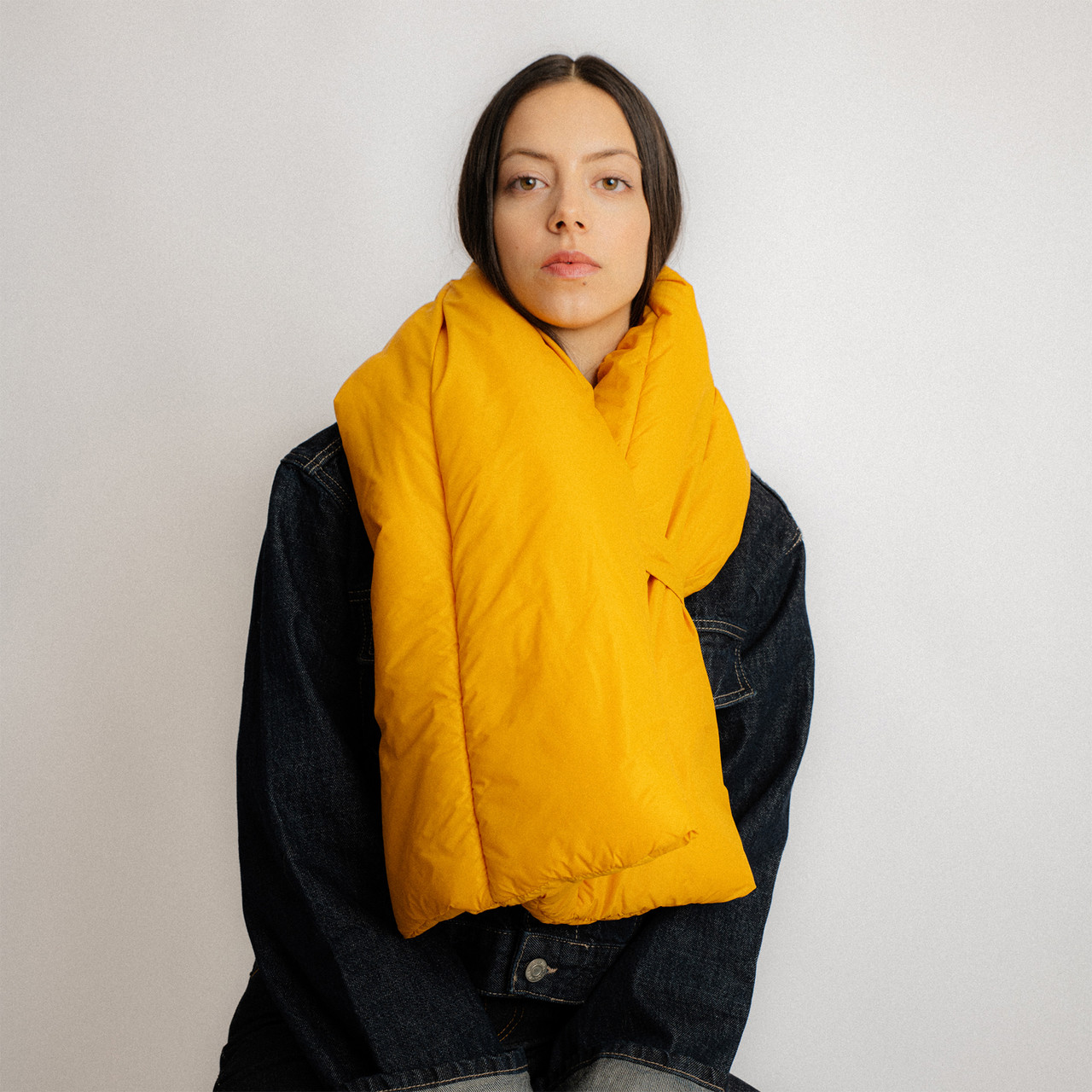 Wide Padded Scarf Mustard Tomfoolery London