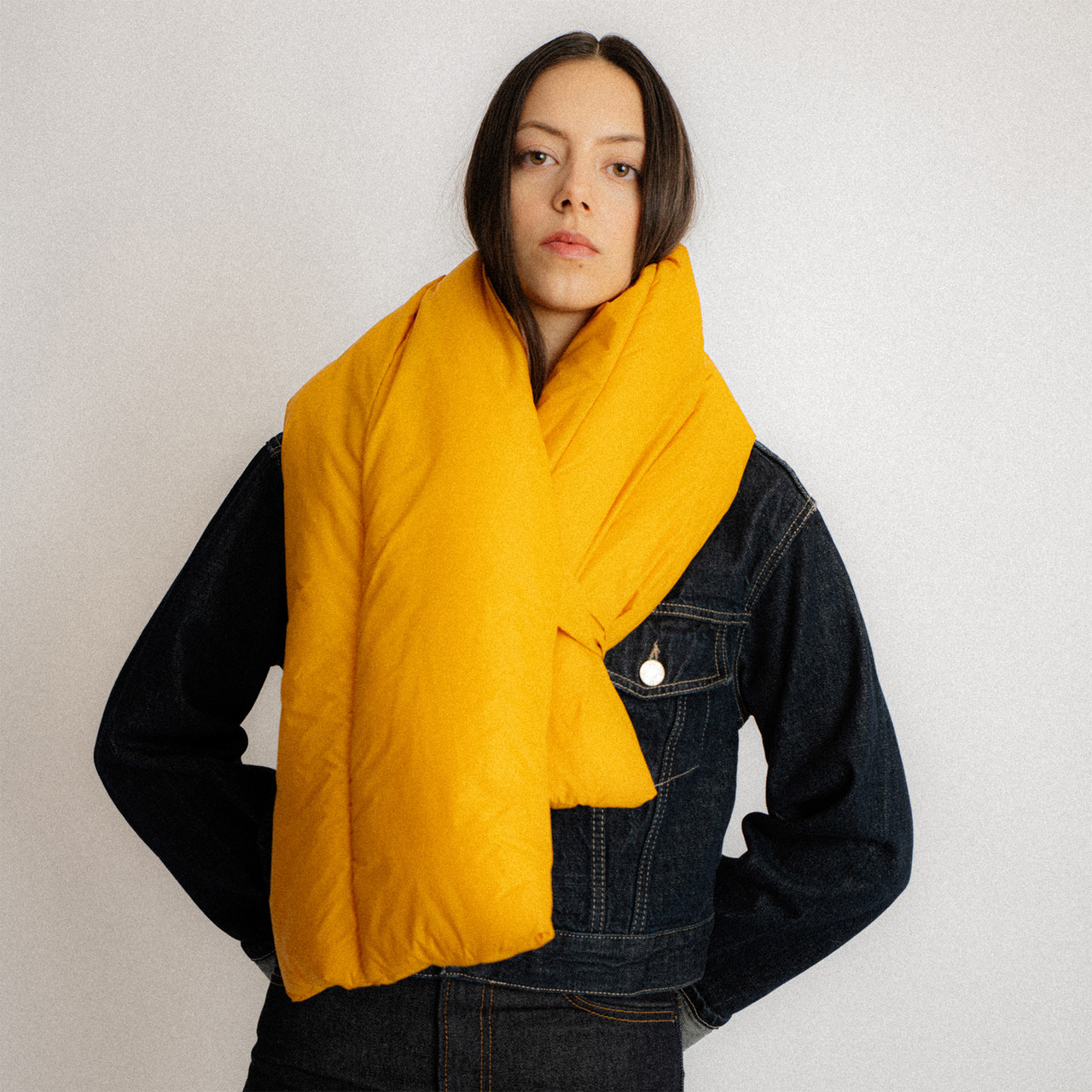 Wide Padded Scarf Blue Violet Tomfoolery London