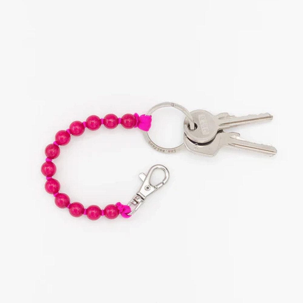 Pink Perlen Short Wooden Beaded iPhone & Keychain - Tomfoolery London