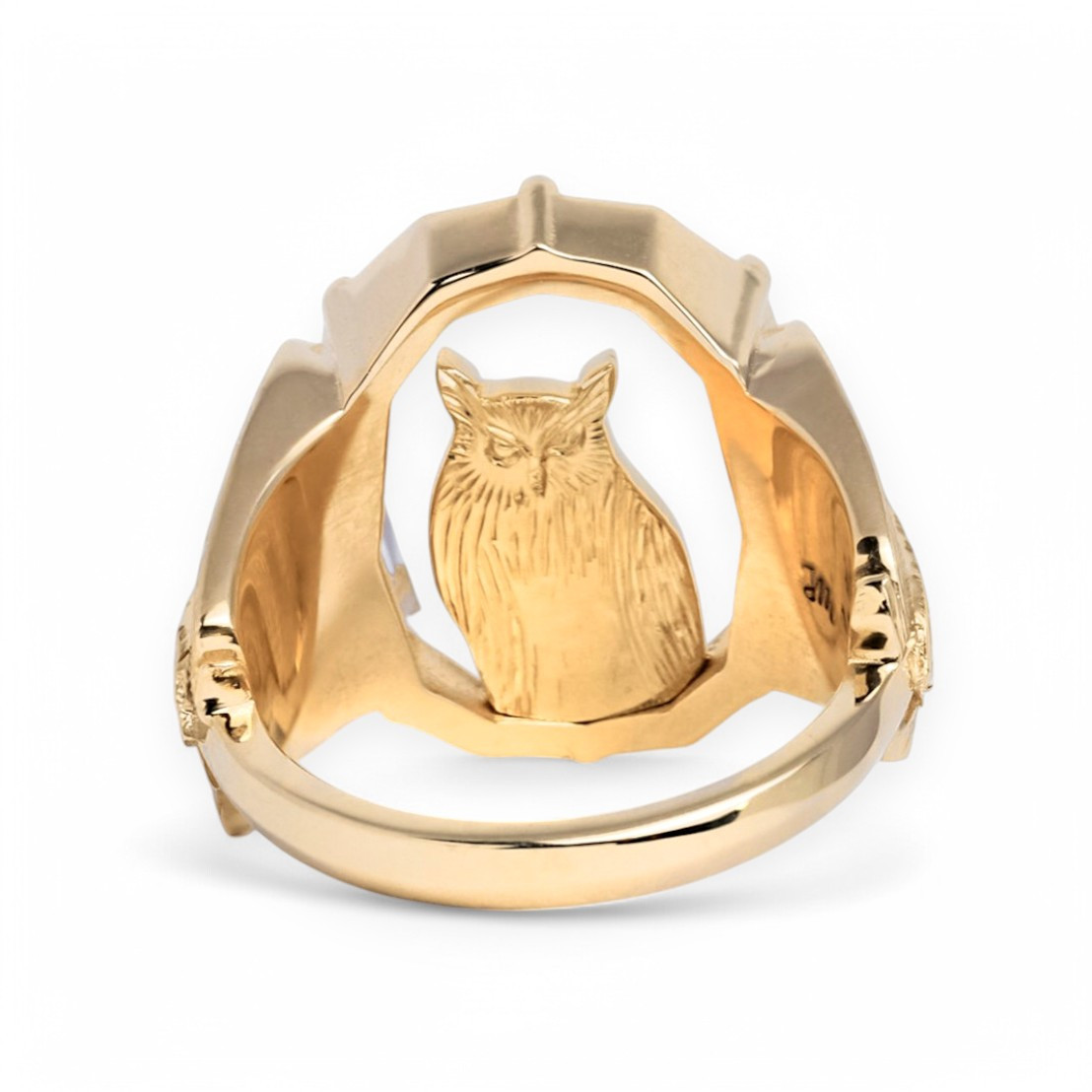 One-Of-A-Kind Alden Owl Portrait Ring - Tomfoolery London