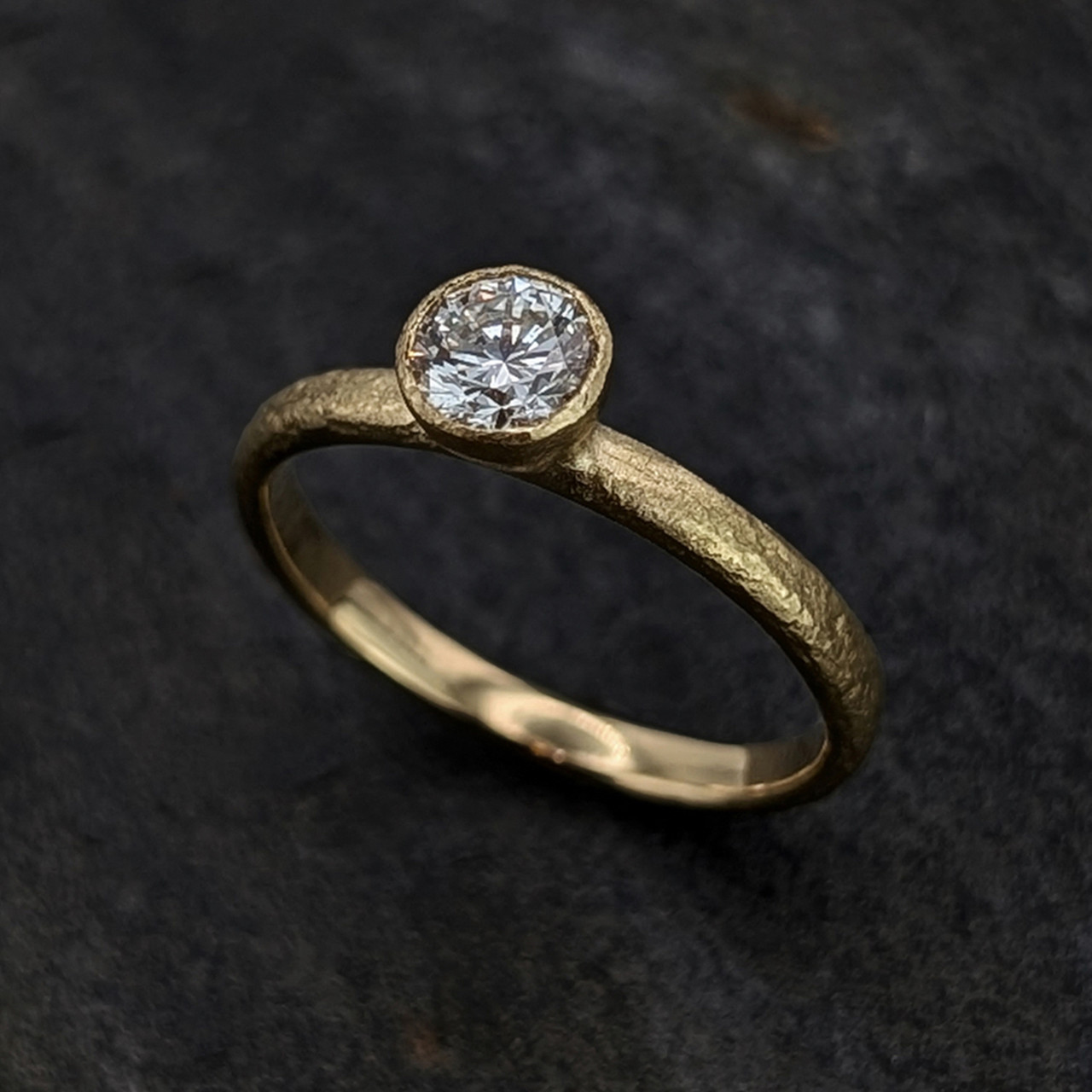 One-Of-A-Kind Ocean Diamond Rosa Engagement Ring - Tomfoolery London