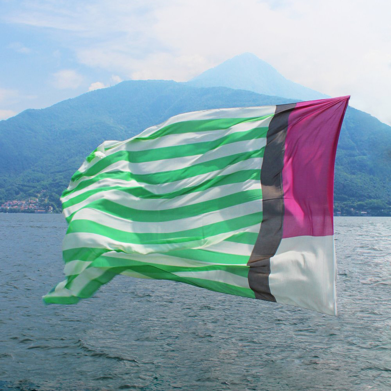 Geo Pareo Scarf Green Tomfoolery London