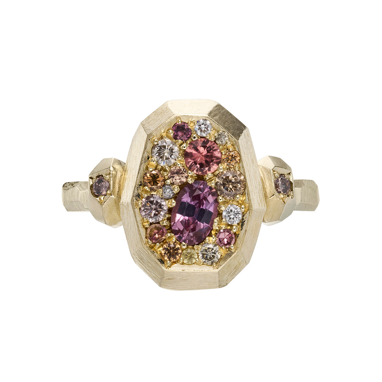 Autumnal Mineral Slice Art Ring - Tomfoolery London