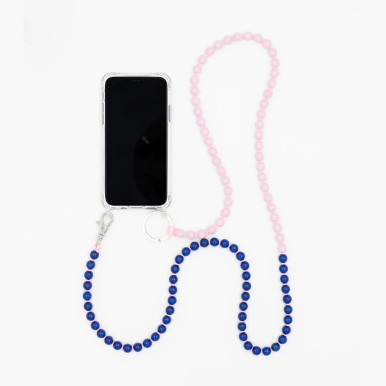 Pink Perlen Wooden Beaded iPhone Necklace & Keychain - Tomfoolery