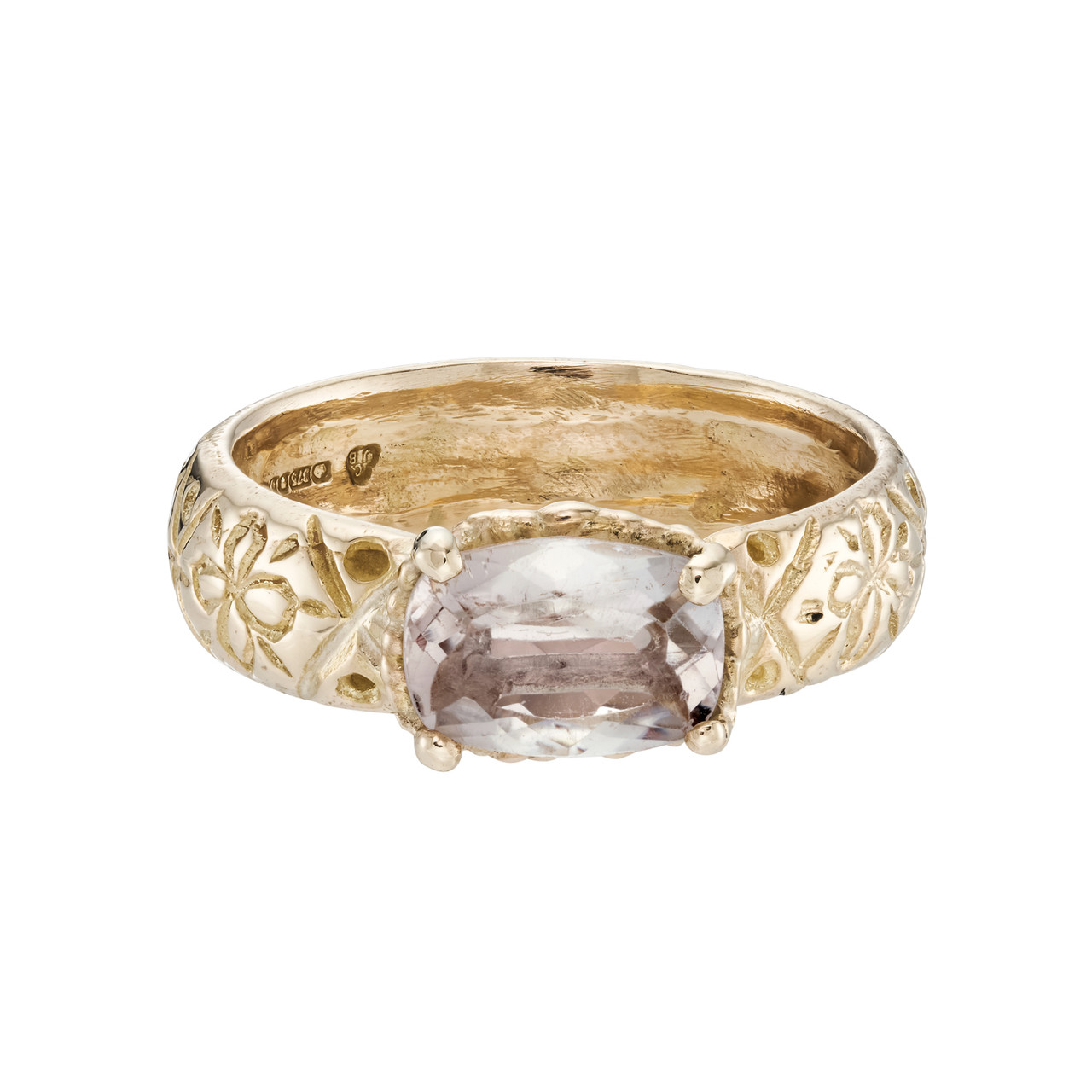 Golden Clova Solitaire Ring - Tomfoolery London
