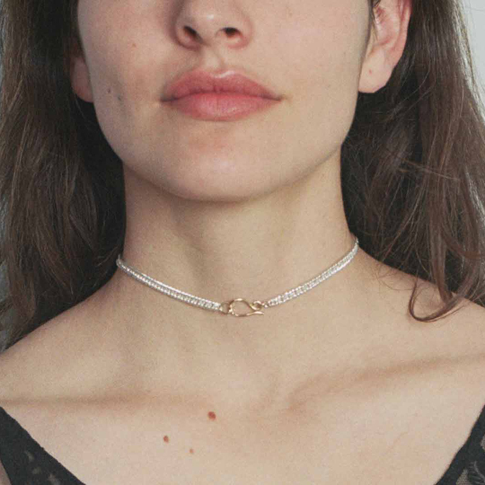 ネックレス vintage hook top silver necklace Hook Necklace Silver - Tomfoolery London