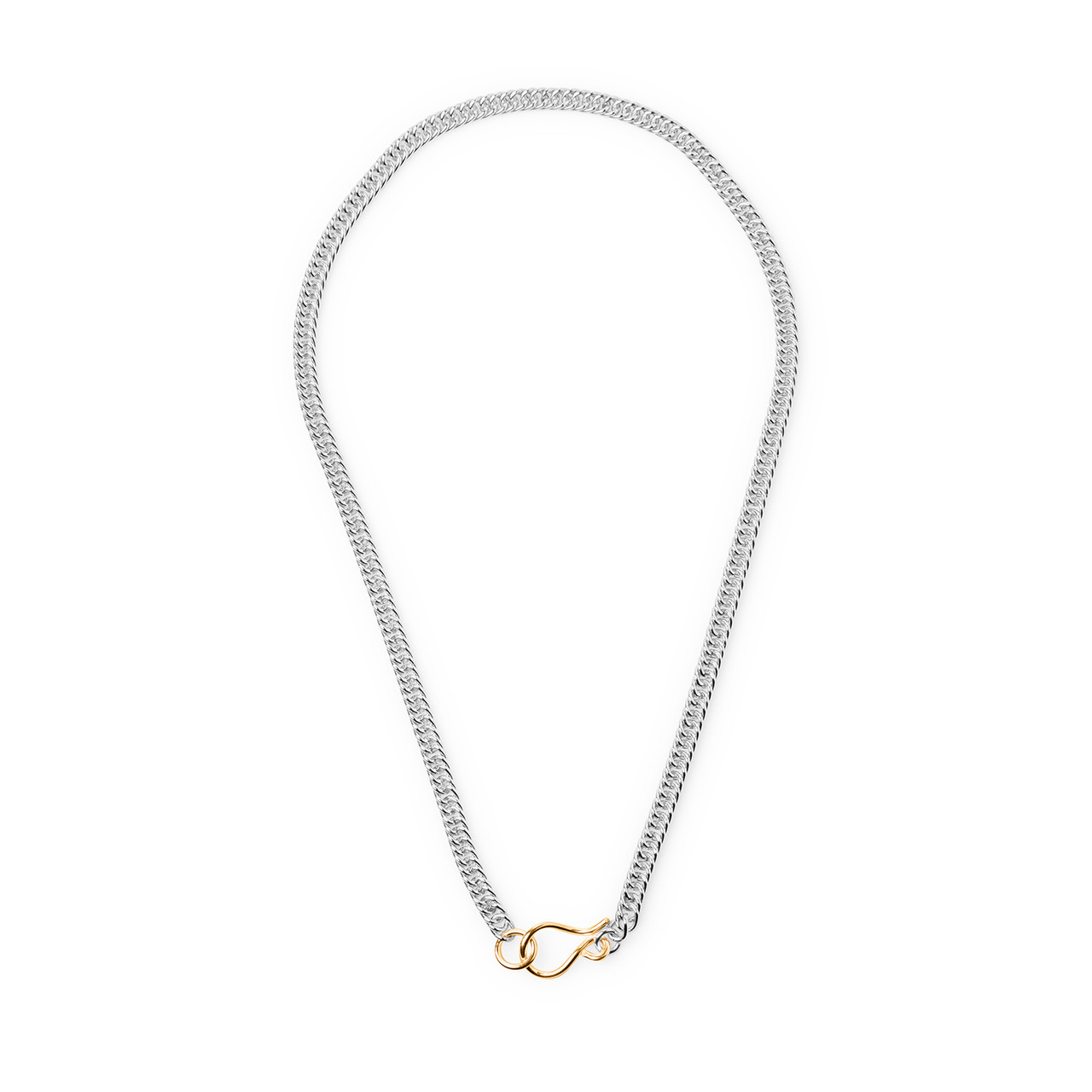 Hook Necklace Silver - Tomfoolery London