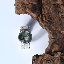 agate リング 2023 ARCHAEOLOGY London Plane & Moss Agate Ring - Tomfoolery London