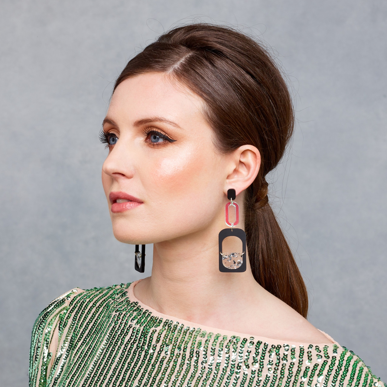 Toolally, Detriot Fleck Drop Earrings, Tomfoolery