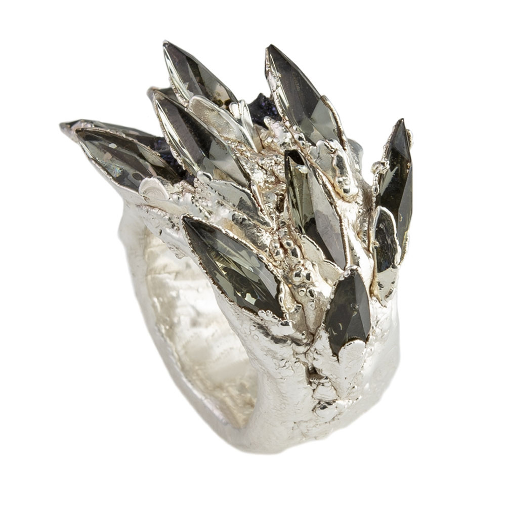 Maud Traon, Spike Chunky Silver Ring, Tomfoolery