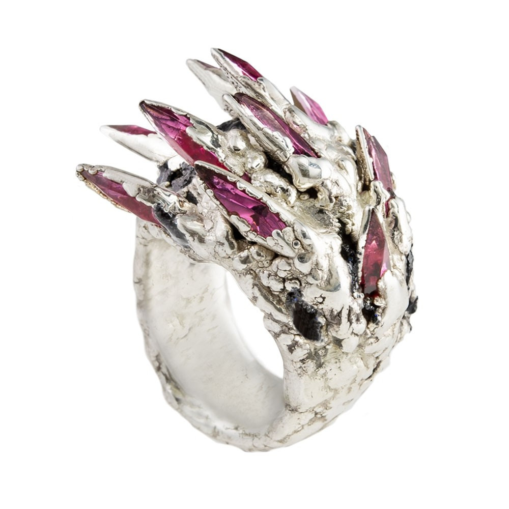 Maud Traon, Spike Chunky Silver Ring, Tomfoolery