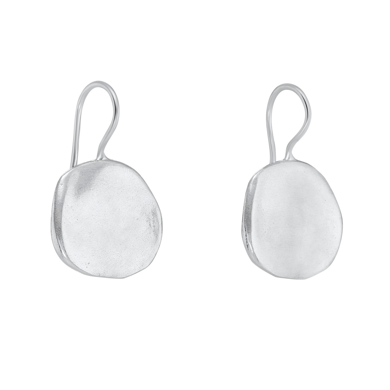 Tomfoolery, Medium Silver Ibiza Disc Earrings, Karen Hallam