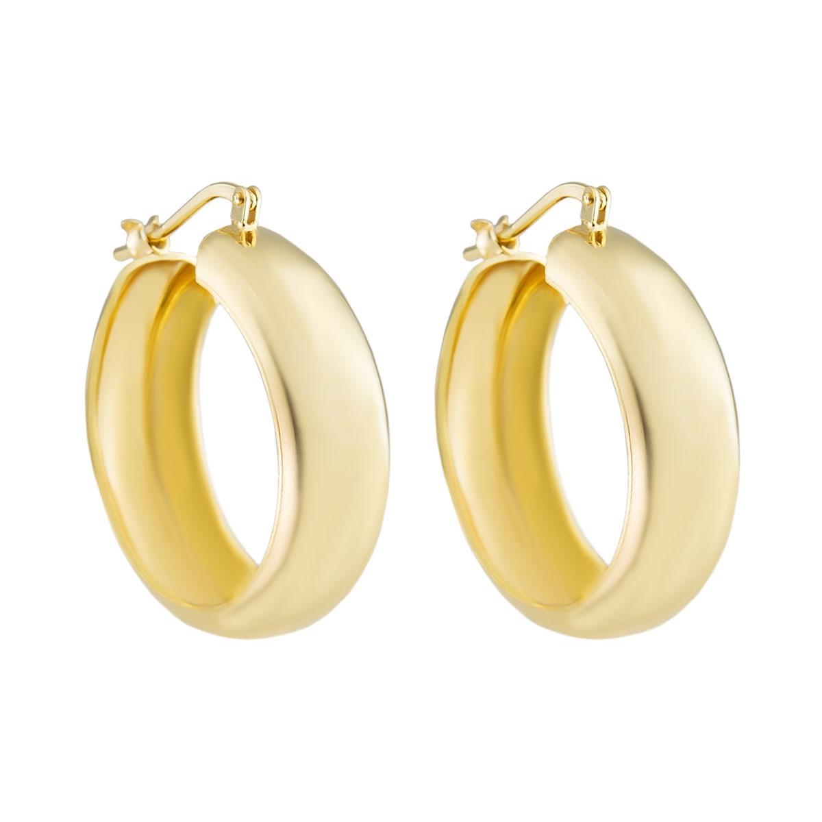 Tomfoolery, Chunky Large Gold Plated Silver Hoop, Tf Hoops