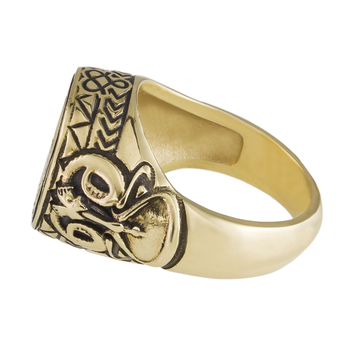 Meadowlark, 9ct Yellow Gold Ram Ring, Tomfoolery