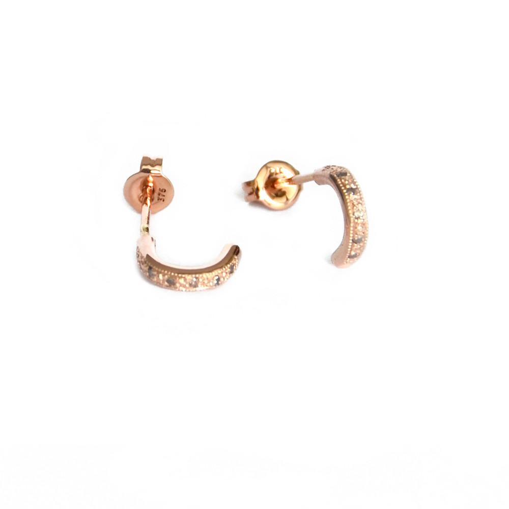 Mia Chicco: Champagne Diamond & 9ct Rose Gold Roma Ear Cuffs, Tomfoolery