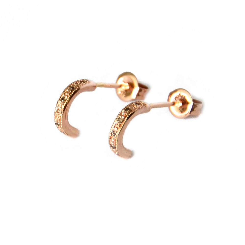 Mia Chicco: Champagne Diamond & 9ct Rose Gold Roma Ear Cuffs, Tomfoolery