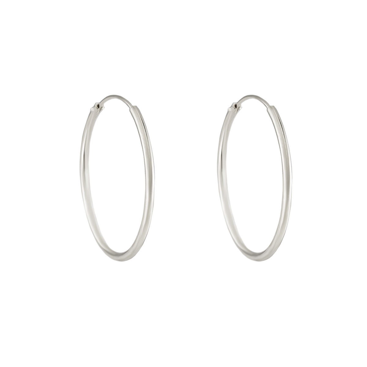 Tomfoolery, Midi Silver Hoop, Tf Hoops