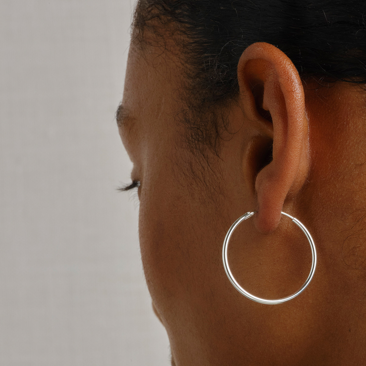 Tomfoolery, Midi Silver Hoop, Tf Hoops