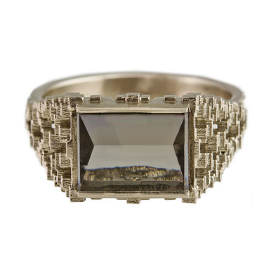 One Of A Kind 'Tourmaline Cube' Art Ring Tomfoolery London