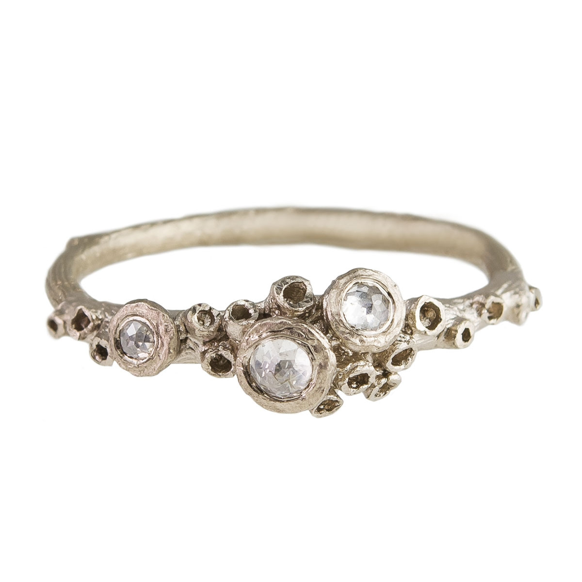 tomfoolery:  18ct White Gold Diamond Barnacle Cluster Ring by Ami Pepper