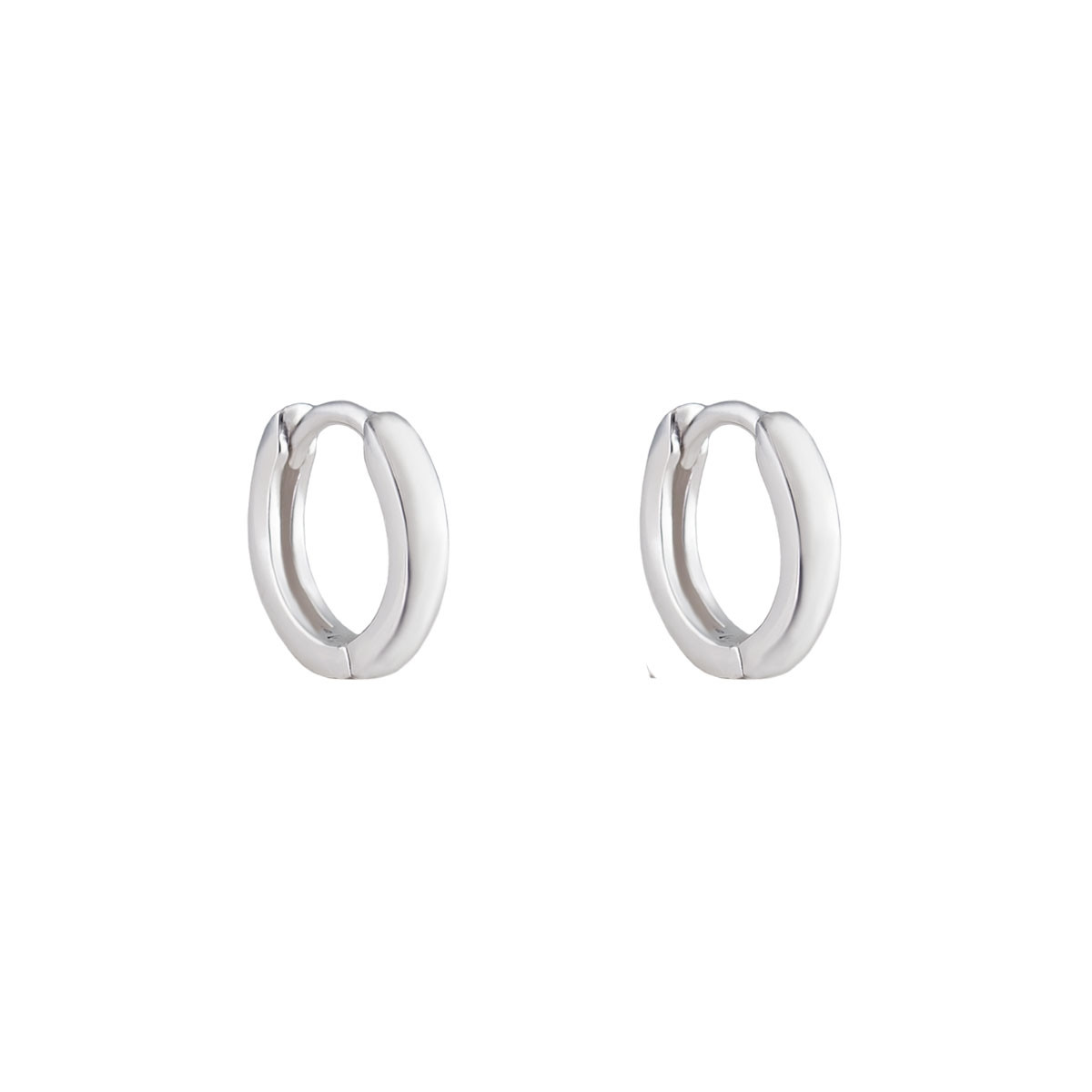 Tomfoolery, Petite Silver Fold Hoop, Tf Hoops