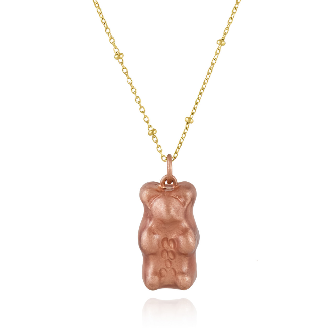 Maggoosh, Rose Gold Gummy Bear Necklace, Tomfoolery