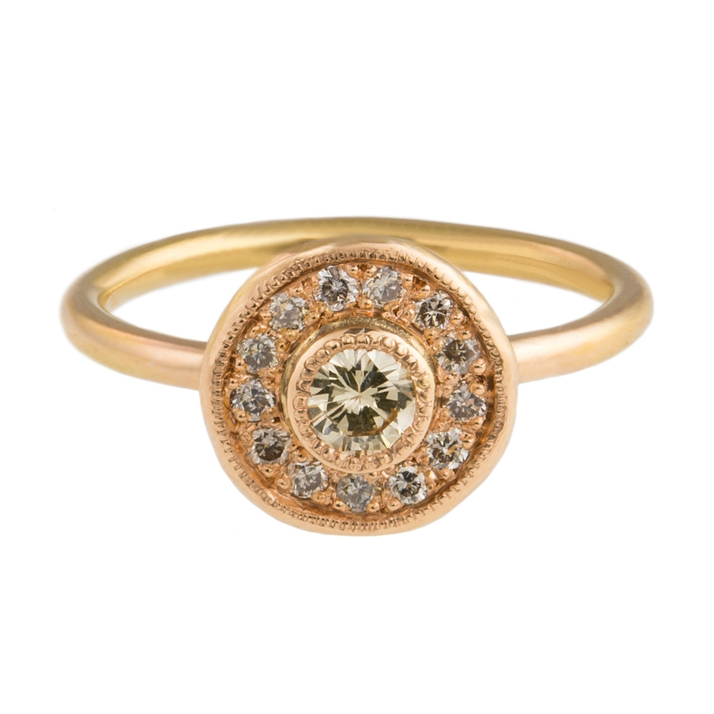 Mia Chicco: Champagne Diamond & 18ct Rose Gold Aurelia Ring, Tomfoolery