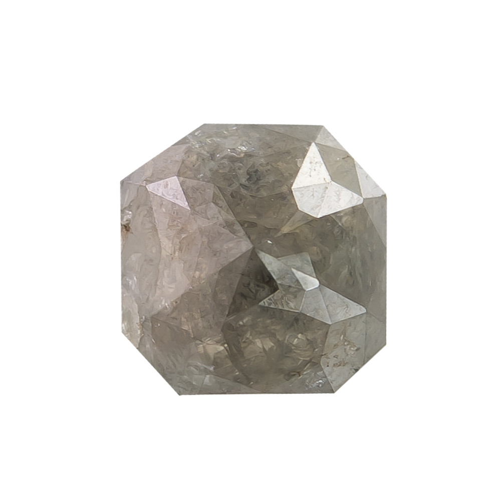 1.73ct Grey Octagonal Rose Cut Diamond, tf Stones