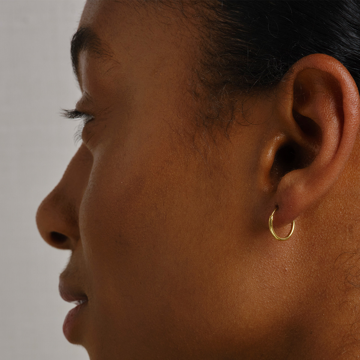 Tomfoolery, Mini Gold Plated Silver Sleeper Hoop, Tf Hoops