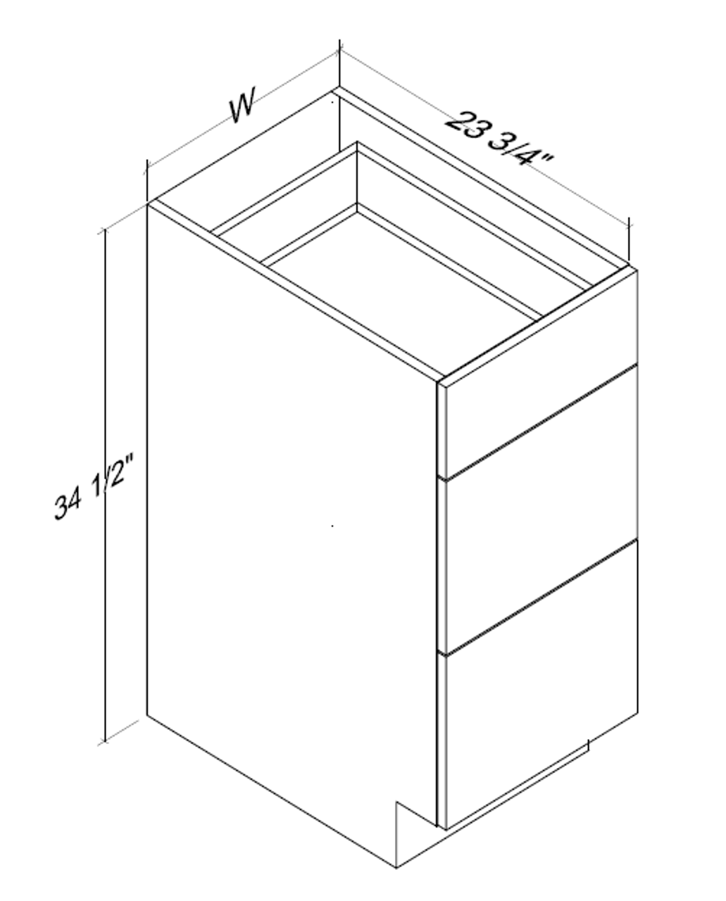 Frameless - Base Cabinets - Premium Finish