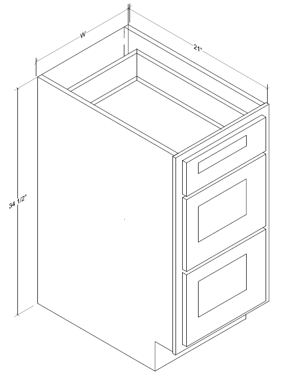 Vanity Drawer Base