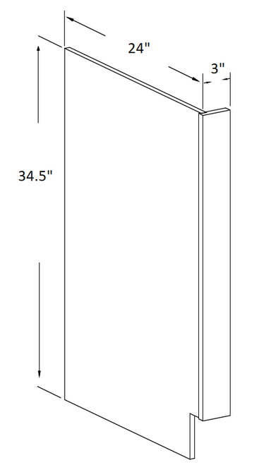 Frameless - Dishwasher End Panel - Premium Finish