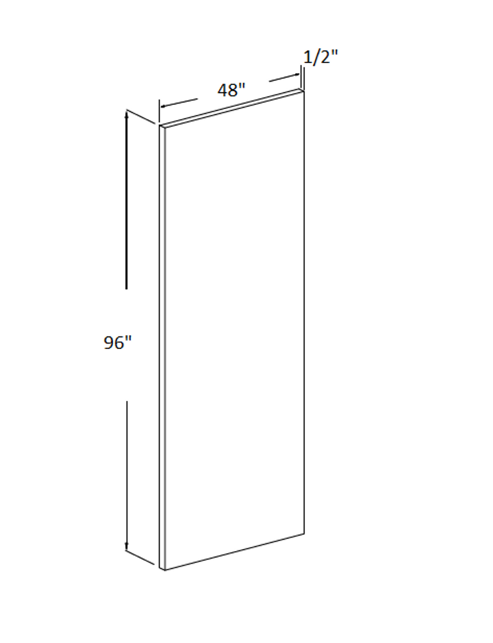 Shaker Kitchen Cabinetry Panel Full Panel-1/2 Inch (48" x 96") available in White, Light Gray and Gray.