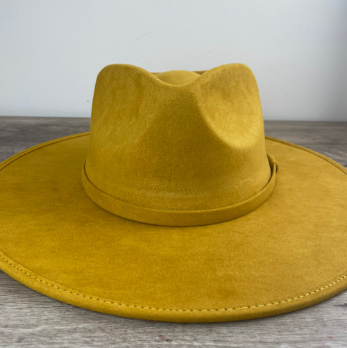 Mustard Vegan Felt Hat (Blank)