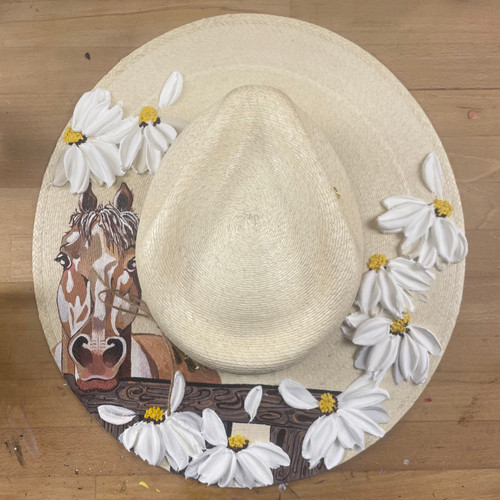 Saddle Up with Daisy Dreamer Hand Painted Hat