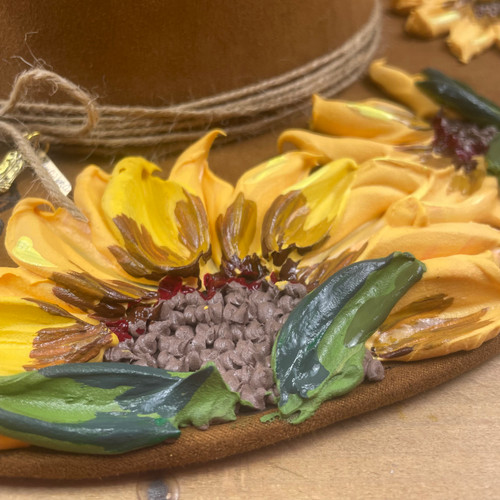 Saddle Up with Whiskey Hand Painted Hat