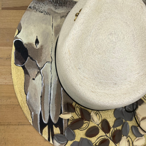 Wild West Longhorn Hand Painted Straw Hat