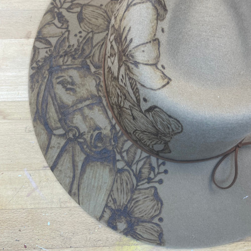 Saddle Up with Whiskey Tatted Hat (Beige)