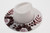 Burgundy Florals Grey Textured Hat